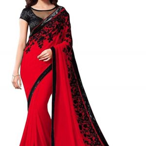 Red Georgette Saree