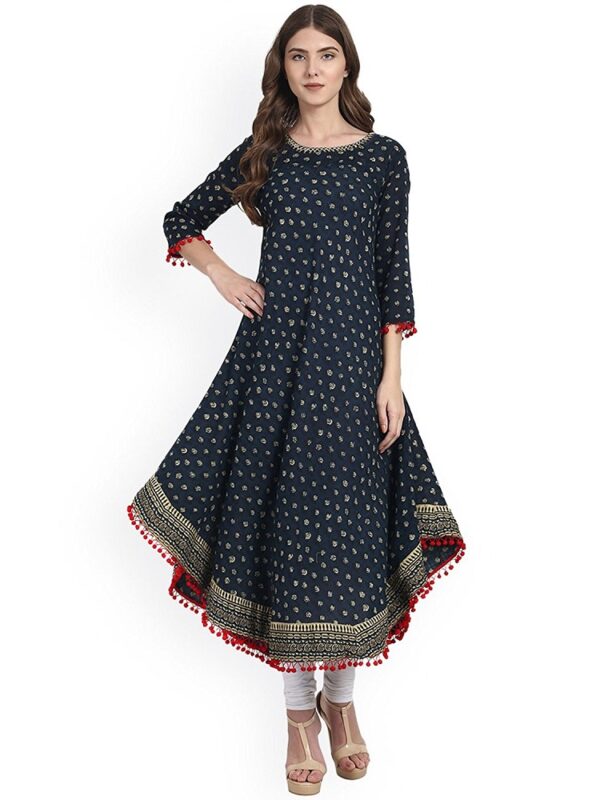 Blue Anarkali Kurti