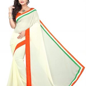 Tri-Colour Saree