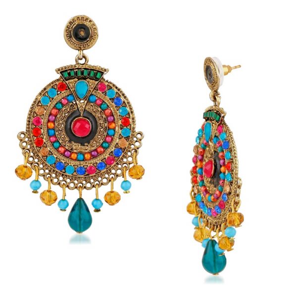 Buy Designer Gold Plated Exclusive Afghani Dangler Earrings for Women ...