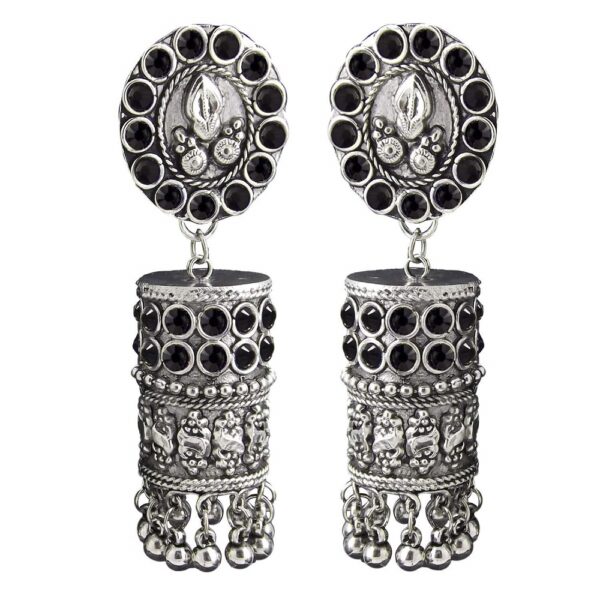 Black Silver Earrings