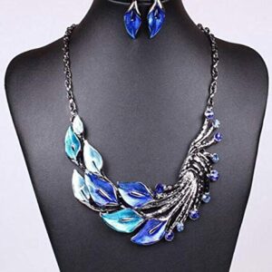 Blue Necklace Earring Set 1
