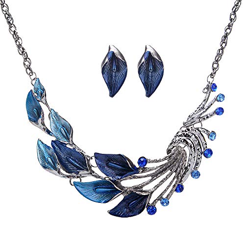 Blue Necklace Earring Set