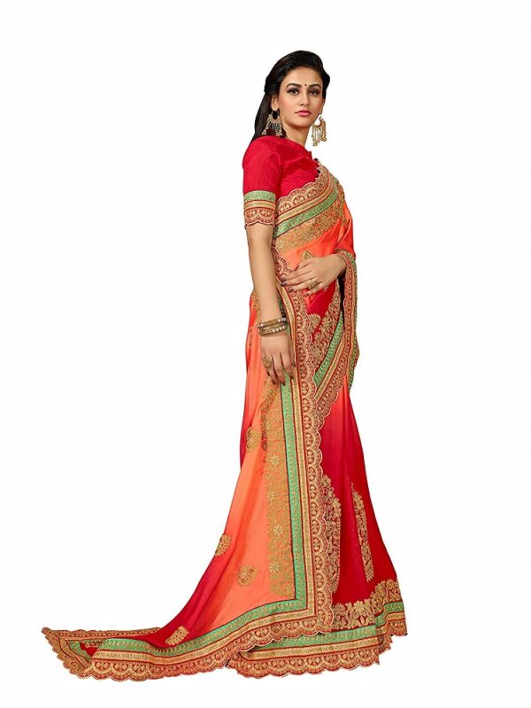 Chiffon Embroidered Saree 3