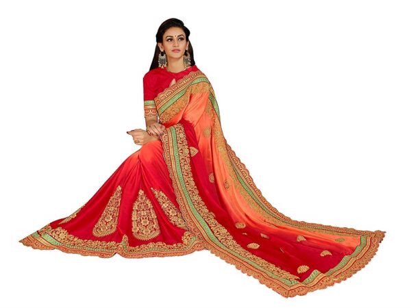 Chiffon Embroidered Saree 4