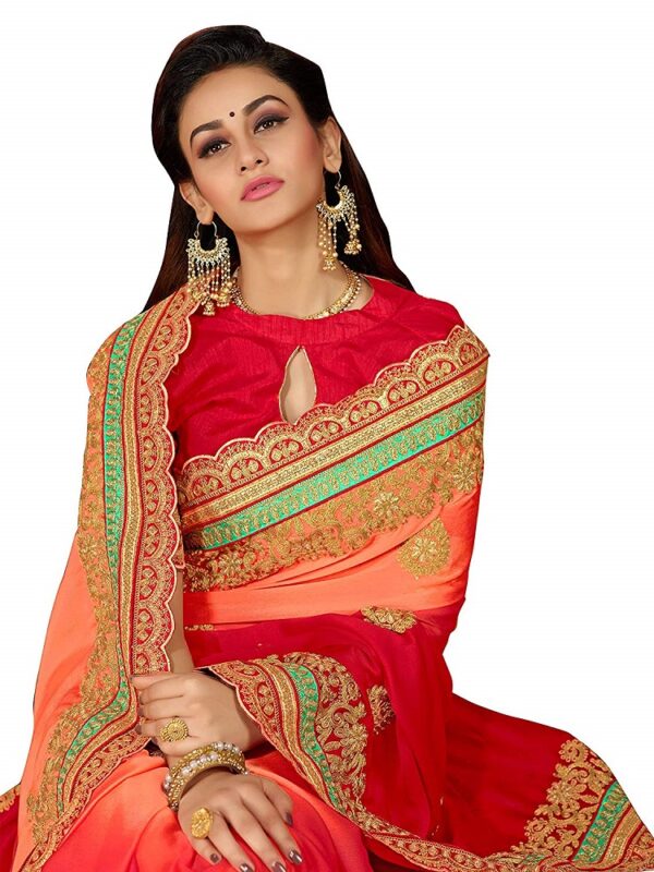 Chiffon Embroidered Saree 5