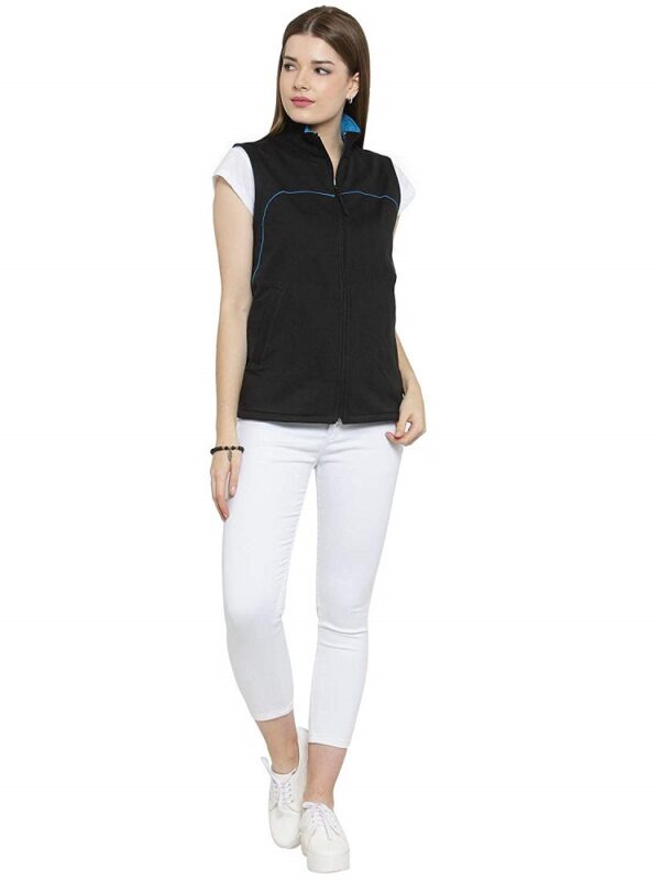 Cotton Sleeveless Black Jacket 5