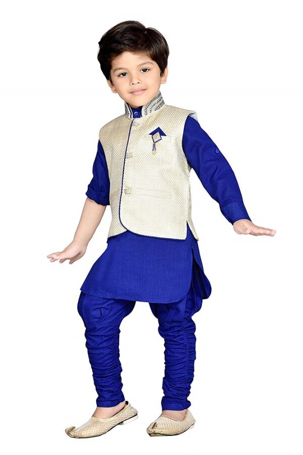 Ethnic Wear Kurta Pyjama Waistcoat Set 3