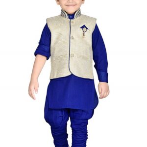 Ethnic Wear Kurta Pyjama Waistcoat Set