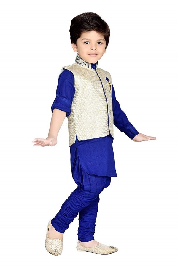 Ethnic Wear Kurta Pyjama Waistcoat Set 4