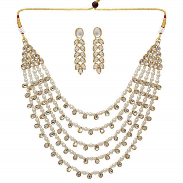 Metal Kundan Necklace Set