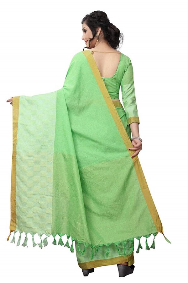 Party Wear Jackard Boarder Linen Saree 1