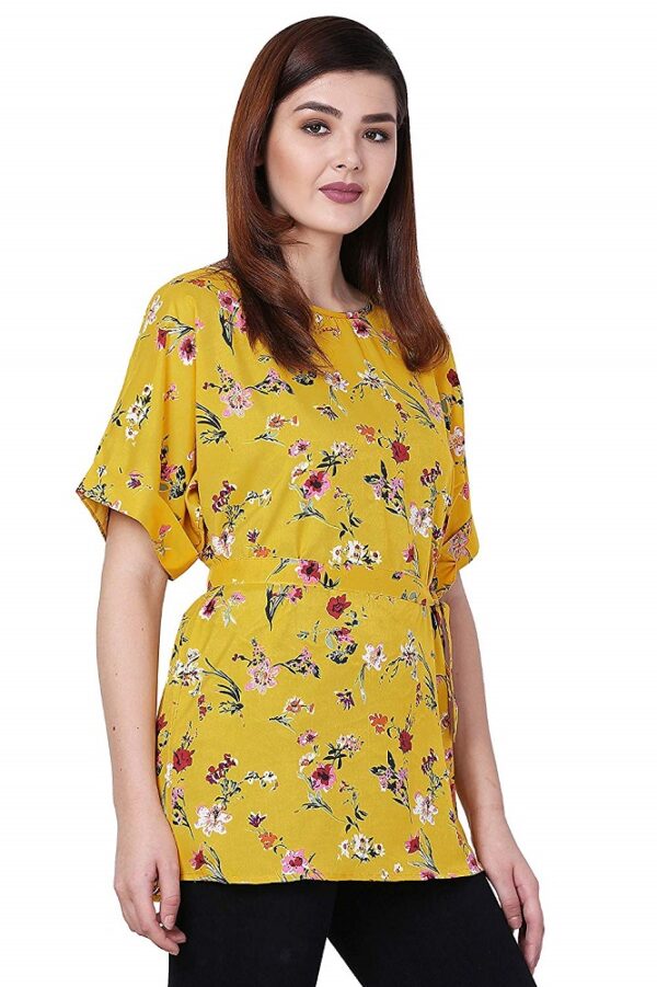 Printed Yellow Colored Top 1