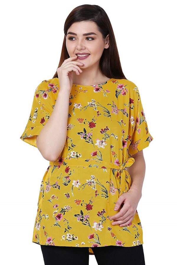 Printed Yellow Colored Top 2