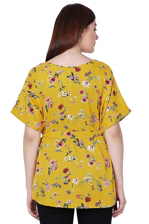 Printed Yellow Colored Top 3