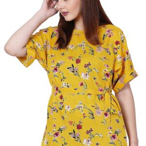 Printed Yellow Colored Top