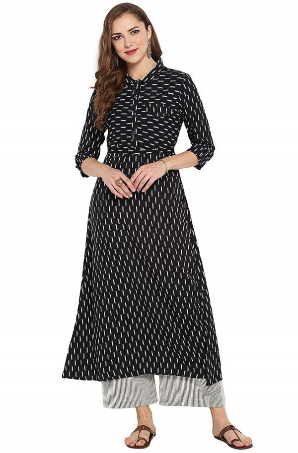 Rayon Printed A-Line Kurta 1