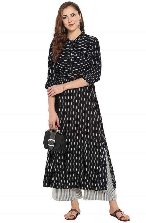 Rayon Printed A-Line Kurta