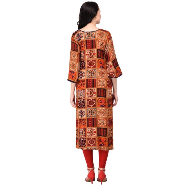 Rayon Printed Multicolored Straight Kurta 1