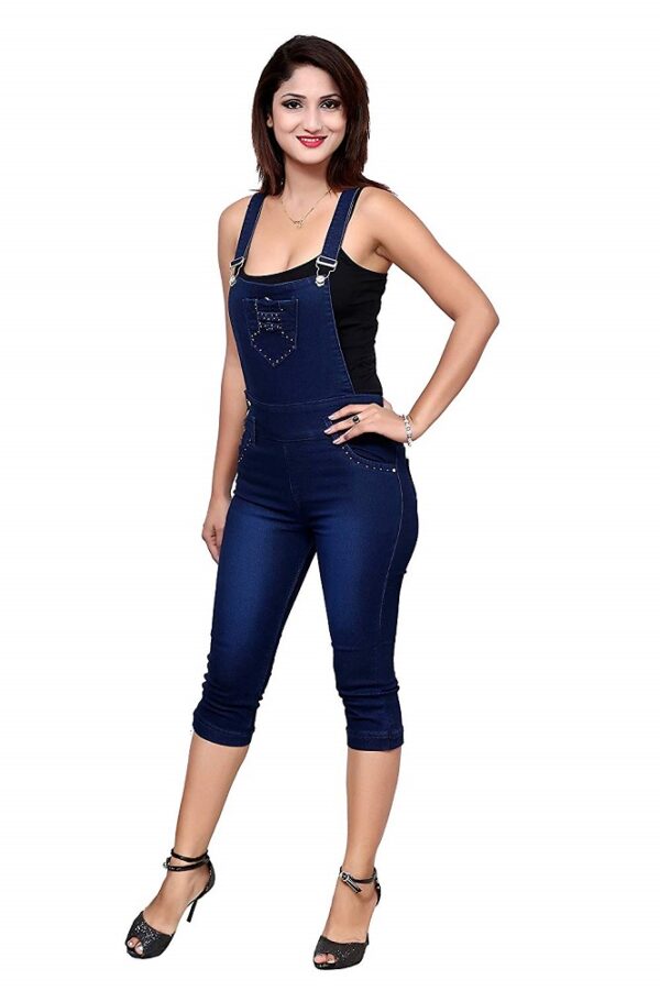 Buy Slim Fit Stone Work Casual Wear Dangri Capri For Girls - Elendra Online  at Best Price in India