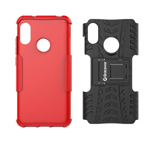 Xiaomi Redmi 6 Pro Red Back Case Defender Cover 3