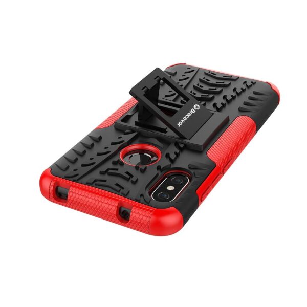 Shockproof Hybrid Kickstand Xiaomi Redmi 6 Pro Red Back Case Defender Cover - Bracevor - Image 7
