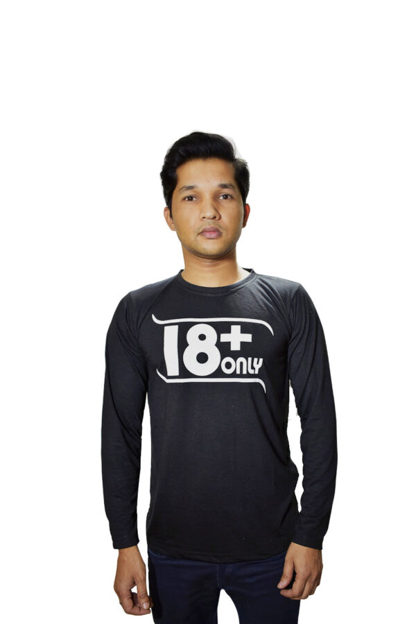 18+ ONly Black Tshirt Full Sleeve