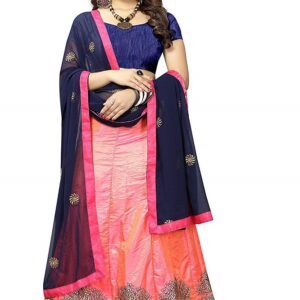 Elephant Embroidery Work Paper Silk Lehenga Choli