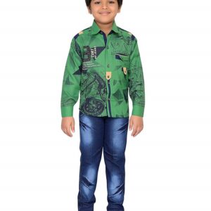 Party Wear Shirt & Jeans Clothing Set