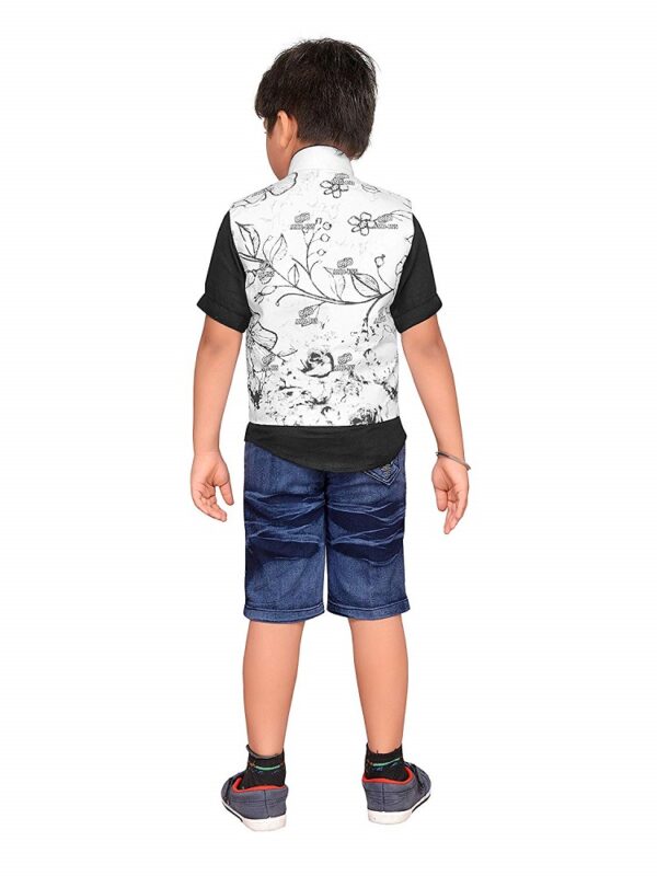 Party Wear Shirt, Waistcoat and Shorts Clothing Set 1