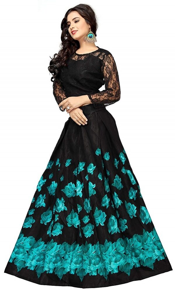 Satin Semi-Stitched Lehenga Choli 2