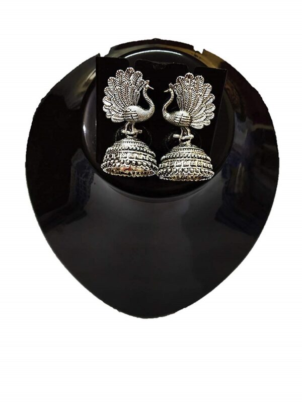 Silver Jhumki Earrings