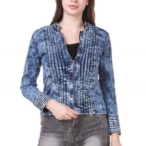 Stylish & Trendy Full Sleeves Solid Denim Jacket