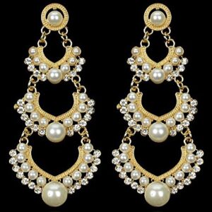 White Pearl Earrings 1