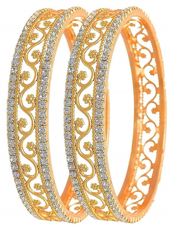 White Stone Bangles Sets