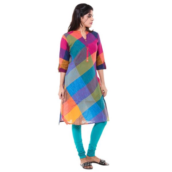 Candy Multi Color Top Cotton Kurti 2