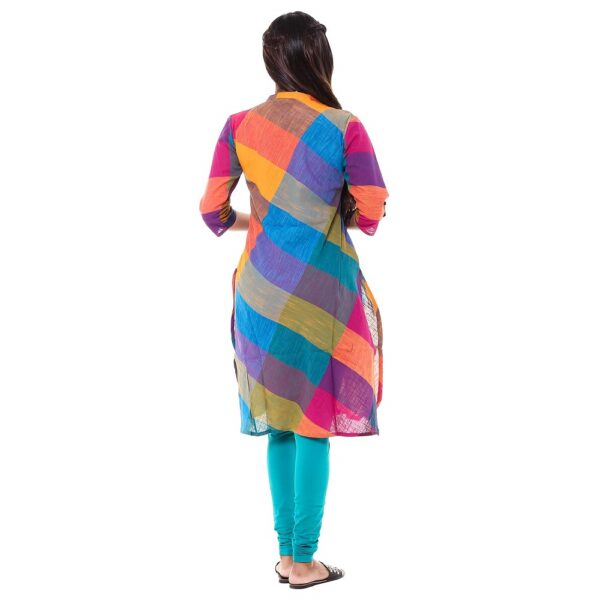 Candy Multi Color Top Cotton Kurti 3