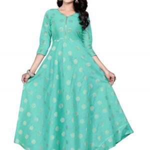 Chanderi Cotton Anarkali Gown
