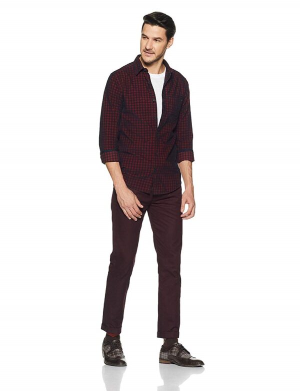 Checkered Slim Fit Casual Shirt For Men - Spykar 2