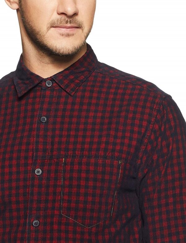 Checkered Slim Fit Casual Shirt For Men - Spykar 3