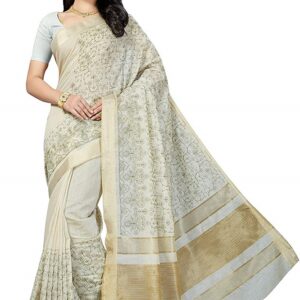 Cotton Silk Blend Embroidered Saree