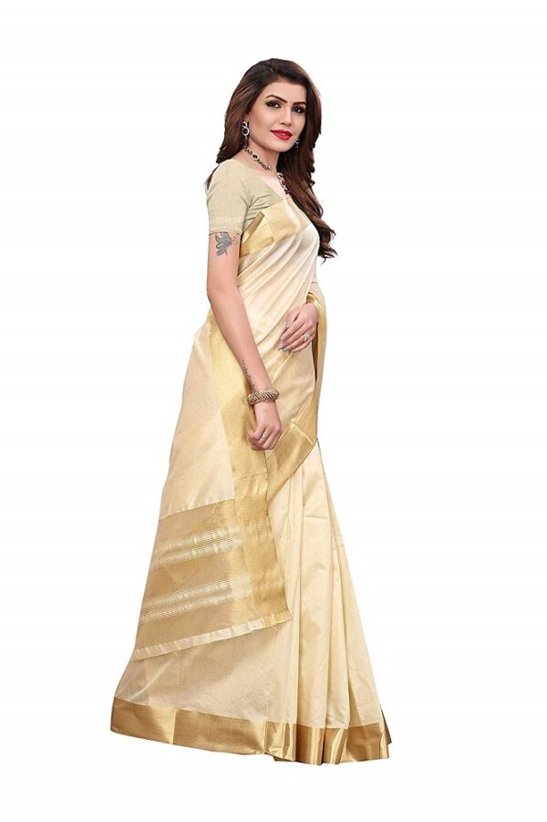 Cotton Silk Plain Saree 2