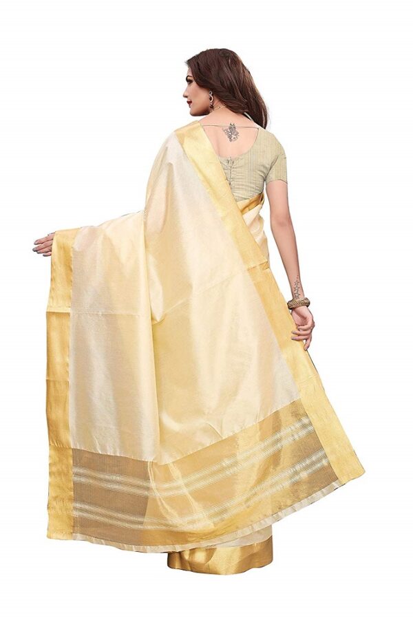 Cotton Silk Plain Saree 3