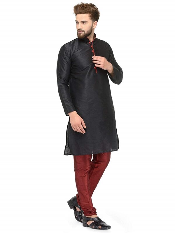 Dupion Silk Blend Kurta Pyjama 3