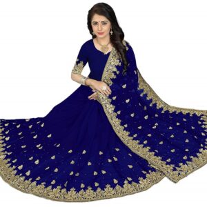 Embroidered Georgette New Saree 1