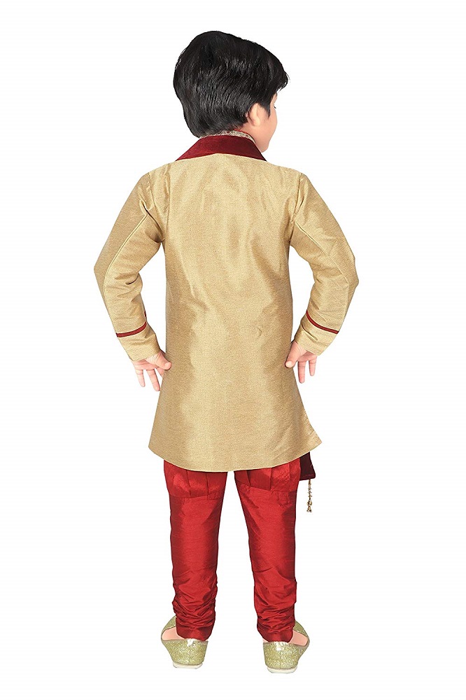 Ahhaaaa Kids Indian Ethnic Bollywood Style Indo-Western Sherwani and Breeches Set for Boys 
