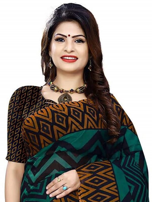 Geometric Print Saree 1