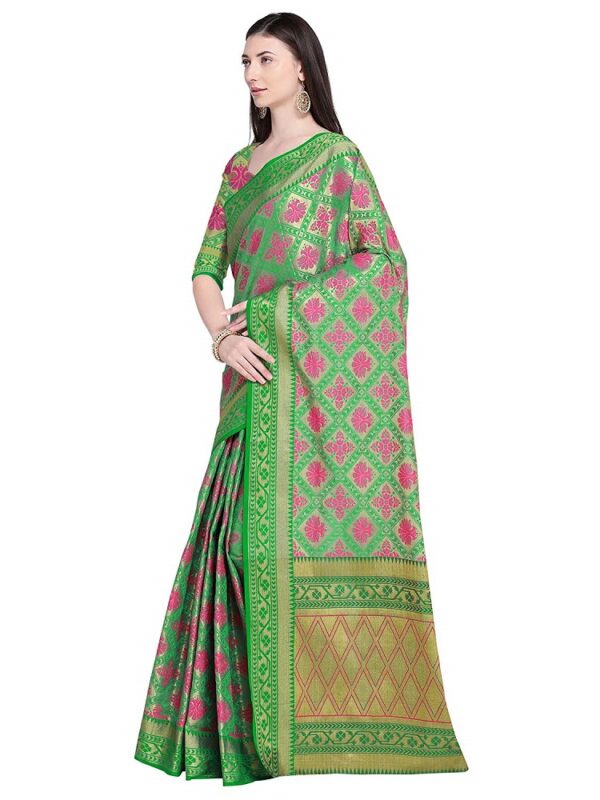 Poly Silk Jacquard Banarasi Saree 1