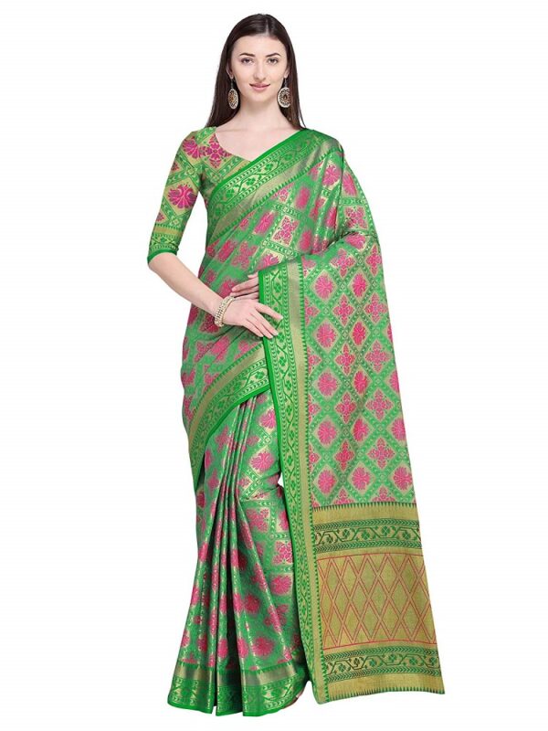 Poly Silk Jacquard Banarasi Saree