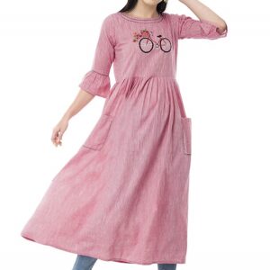 Printed Rayon Anarkali Kurti